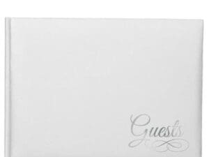 Guest Book, Silver and White