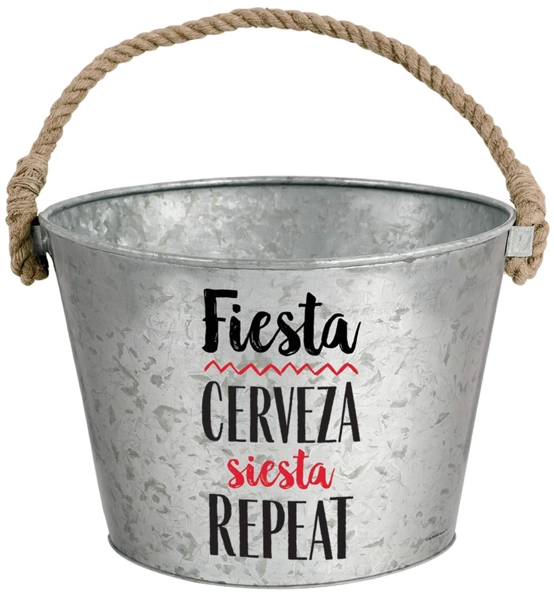 10 in. Metal Galvanized Cinco De Mayo Bucket