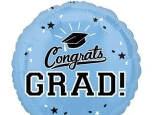 Powder Blue Congrats Grad Balloon