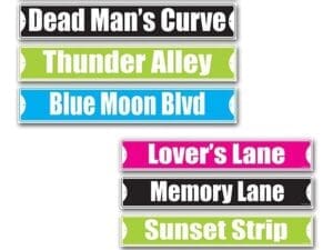 Rock & Roll Street Sign Cutouts (4/pkg)