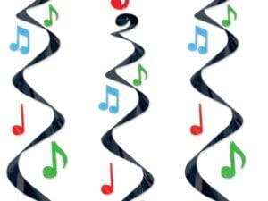 Musical Note Whirl Decorations