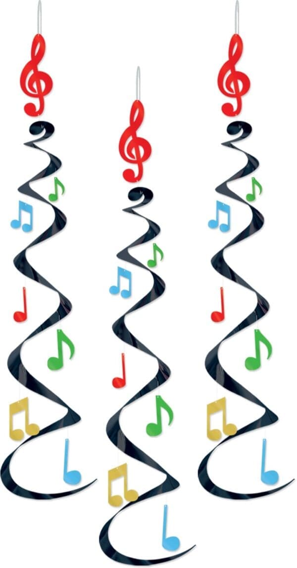 Musical Note Whirl Decorations