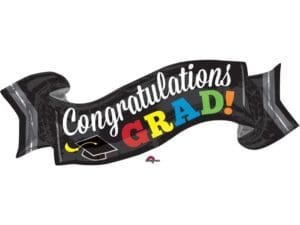 Congrats Grad Banner 40" Balloon