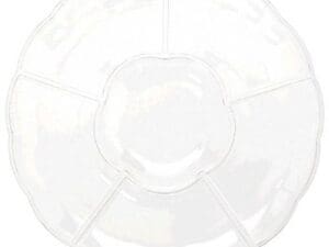Scalloped Sectional Chip 'N Dip Trays, 16", Clear