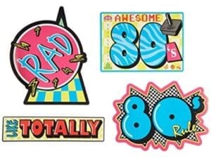 4-Pack Awesome 80's Cutouts, 16-Inch