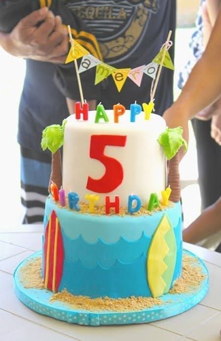 Beach birthday cake