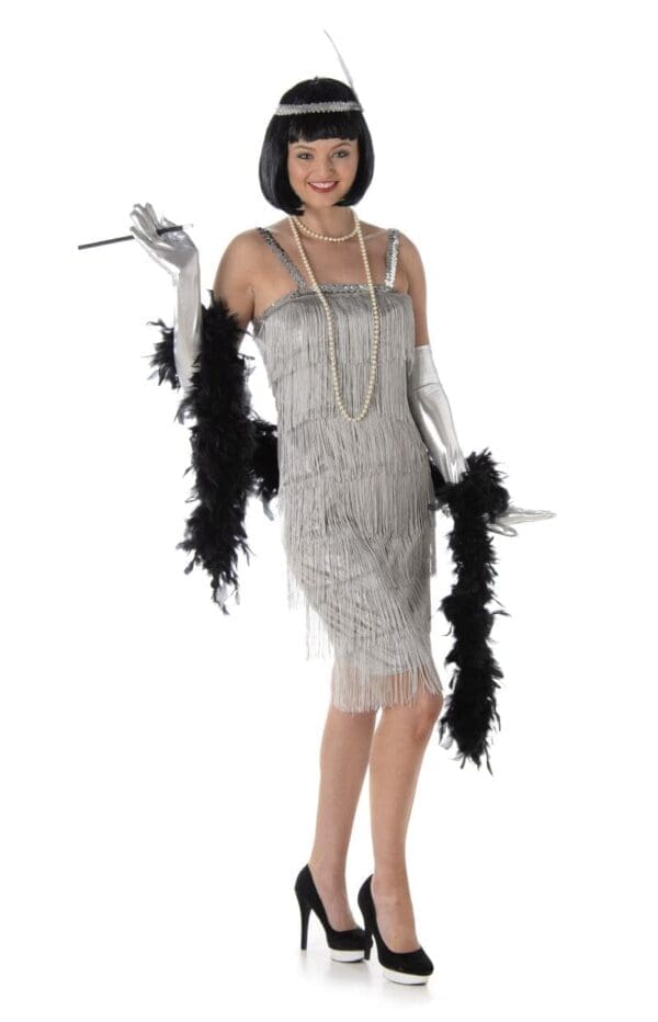 SILVER FLAPPER DRESS - Image 2