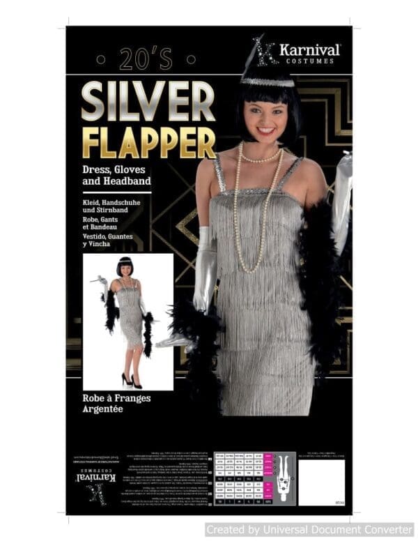 SILVER FLAPPER DRESS