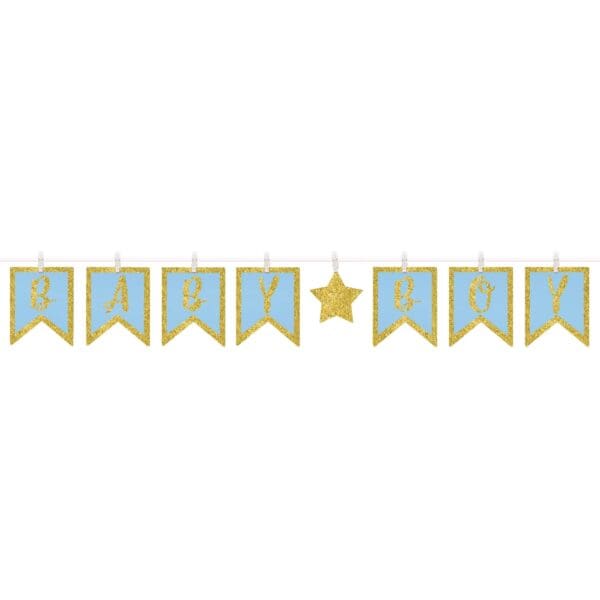 Baby Boy Clothespin Letter Banner