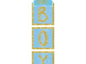 Baby Boy Glitter Drop Decor