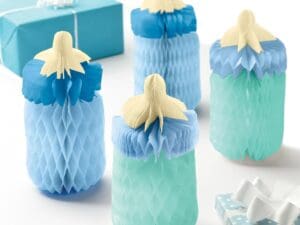 It's a Boy Baby Bottle Honeycomb Centerpieces