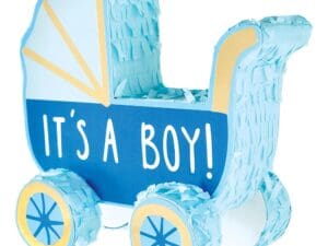 Blue Baby Carriage Mini Pinata