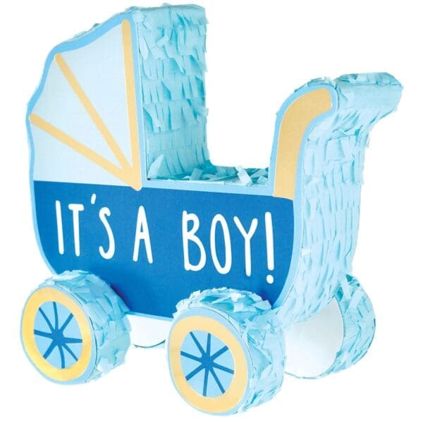 Blue Baby Carriage Mini Pinata