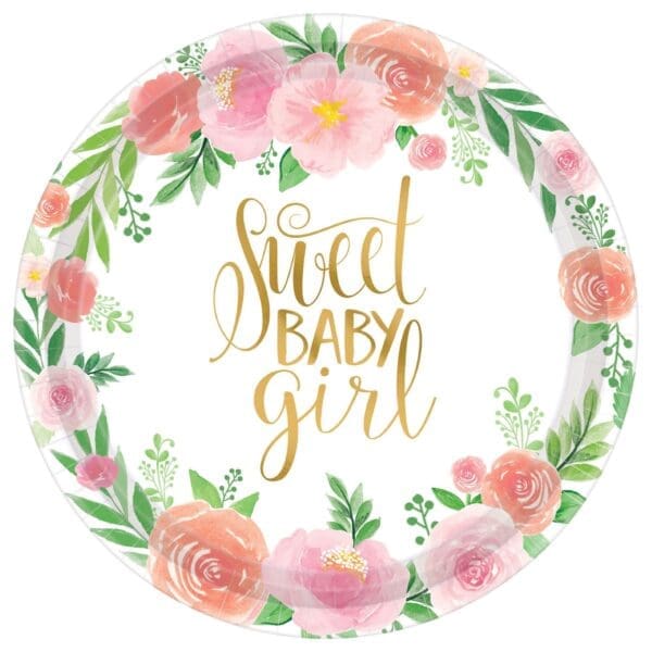 Floral Baby 7" Plates (8ct)