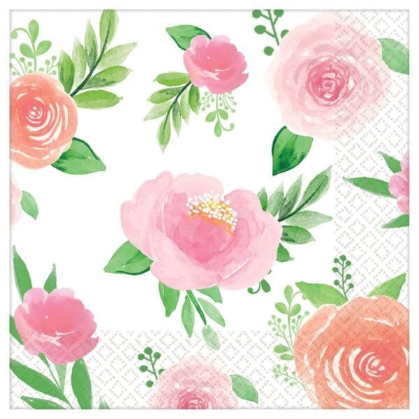 Floral Baby Beverage Napkins (16ct)