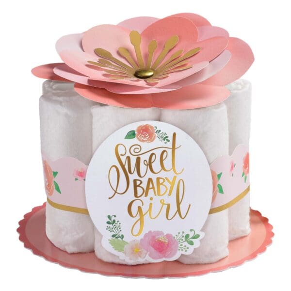 Floral Baby Diaper Centerpiece Decor Kit