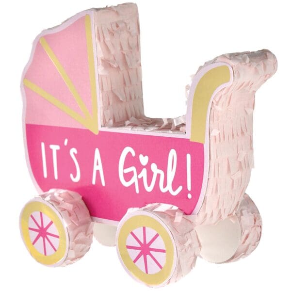 Pink Baby Carriage Mini Pinata