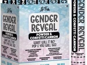 12" Blue Gender Reveal Confetti & Powder Cannon (1ct)
