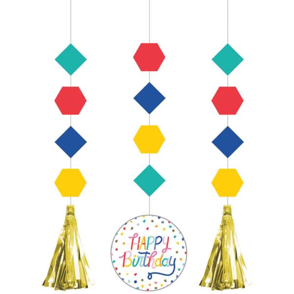 Birthday Confetti Hanging Cutouts