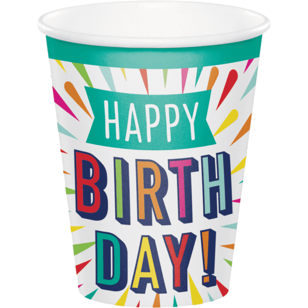 Birthday Burst Paper Cups (8ct)