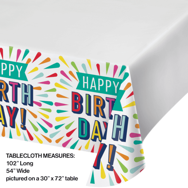 Birthday Burst Tablecloth