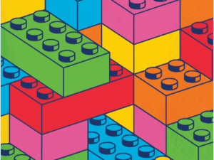 Block Bash Beverage Napkins (16ct)