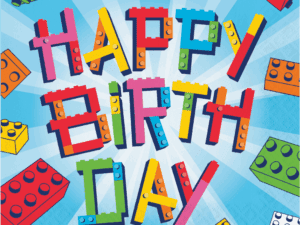 Block Bash Luncheon Napkins (16ct)