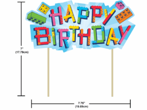 Block Bash Cake Topper