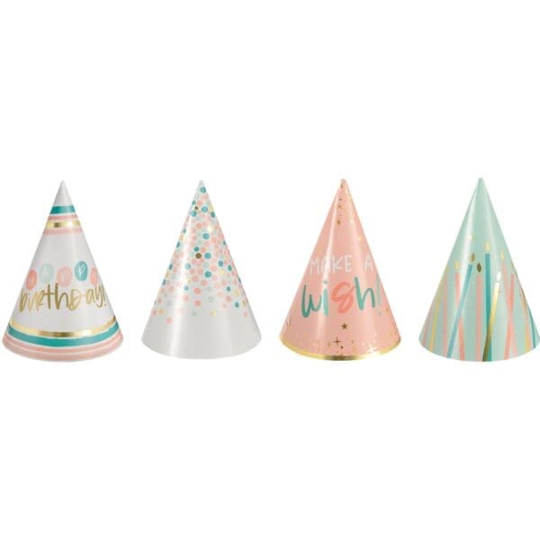 Happy Cake Day Mini Cone Hats