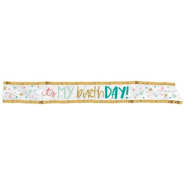 Happy Cake Day Fabric Sash