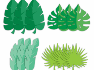 Girl Dino Leaf Cutout