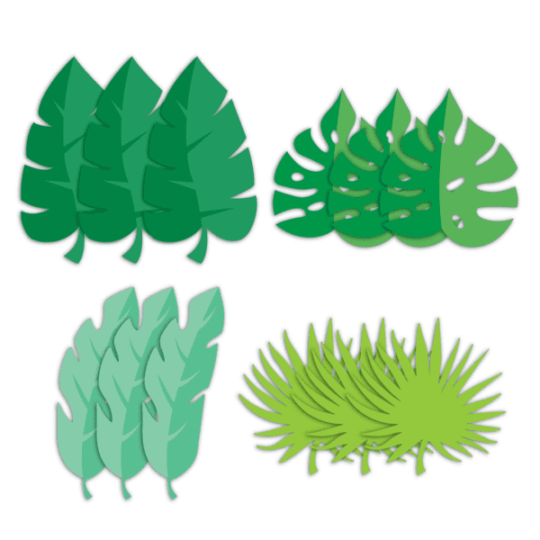 Girl Dino Leaf Cutout