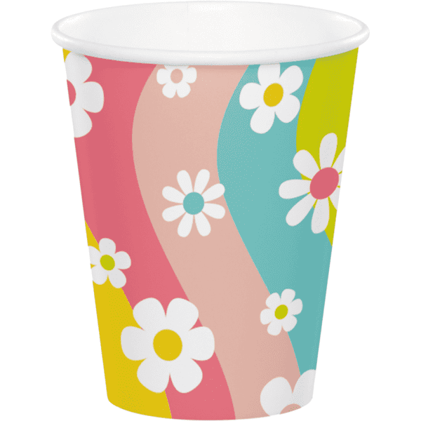 Flower Power Paper Cups (8ct)