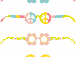 Flower Power Glasses (4ct)