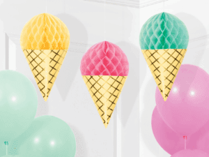 Ice Cream Hanging Cones (3ct)