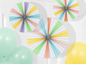 Pastel Celebrations Paper Fans (3ct)