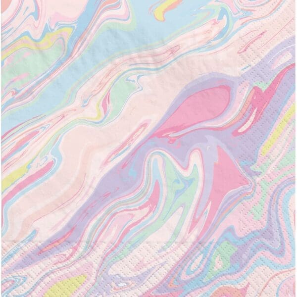 Marble Pastel Lunch Napkins (40ct)