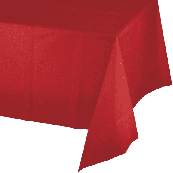 Classic Red Plastic Tablecloth