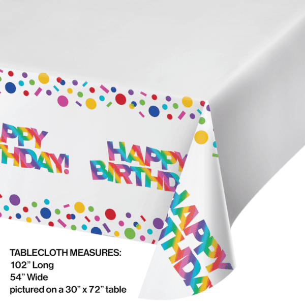 Rainbow Foil Tablecloth