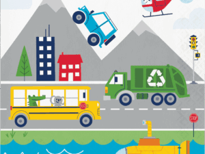 Transportation Time Luncheon Napkins (16ct)