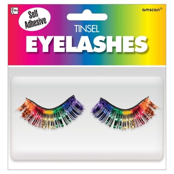 Rainbow Tinsel Eyelashes