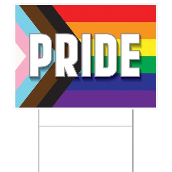 Pride Flag Yard Sign