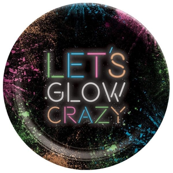 Let's Glow Crazy 9" Plates (8ct)