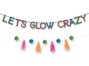 Let's Glow Crazy Letter Banner