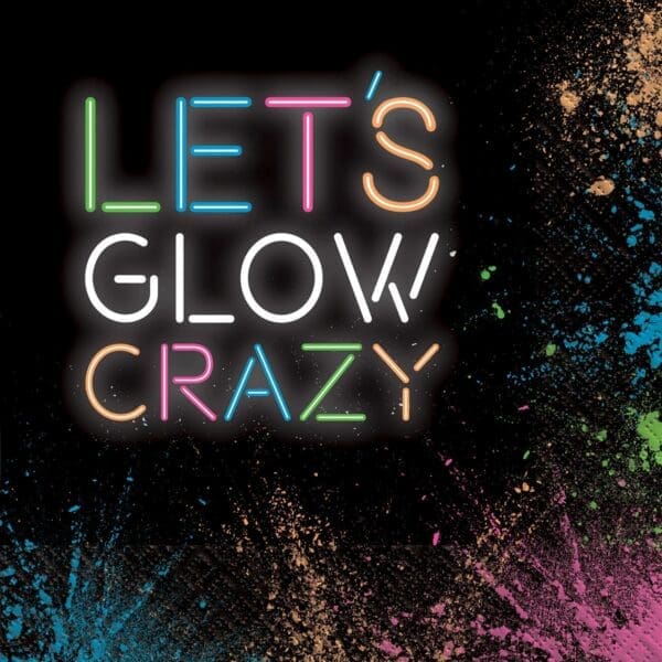 Let's Glow Crazy Lunch Napkins (16ct)