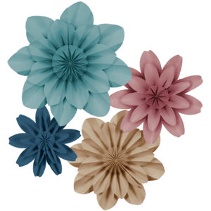 Calming Colors Paper Flowers