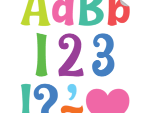 Colorful 4" Wild Whimsy Self-Adhesive Letters Combo Pack