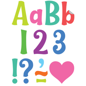 Colorful 4" Wild Whimsy Self-Adhesive Letters Combo Pack