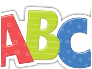 Colorful Alphabet Die-Cut Border Trim