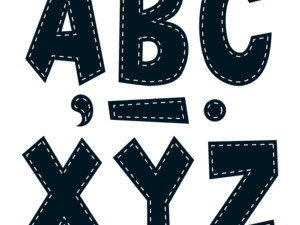 Black Stitch 7" Fun Font Letters
